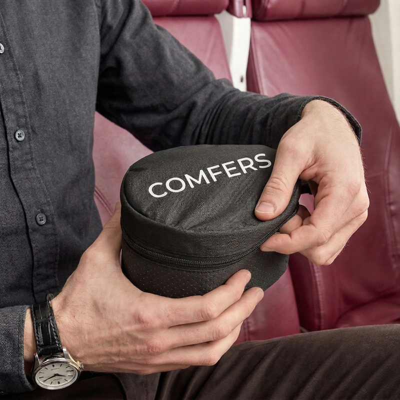 Take out the travel cushion from the carry bag.